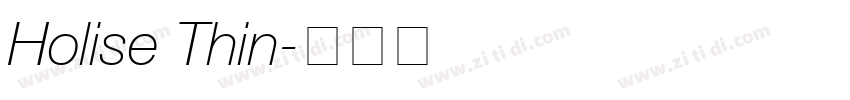 Holise Thin字体转换